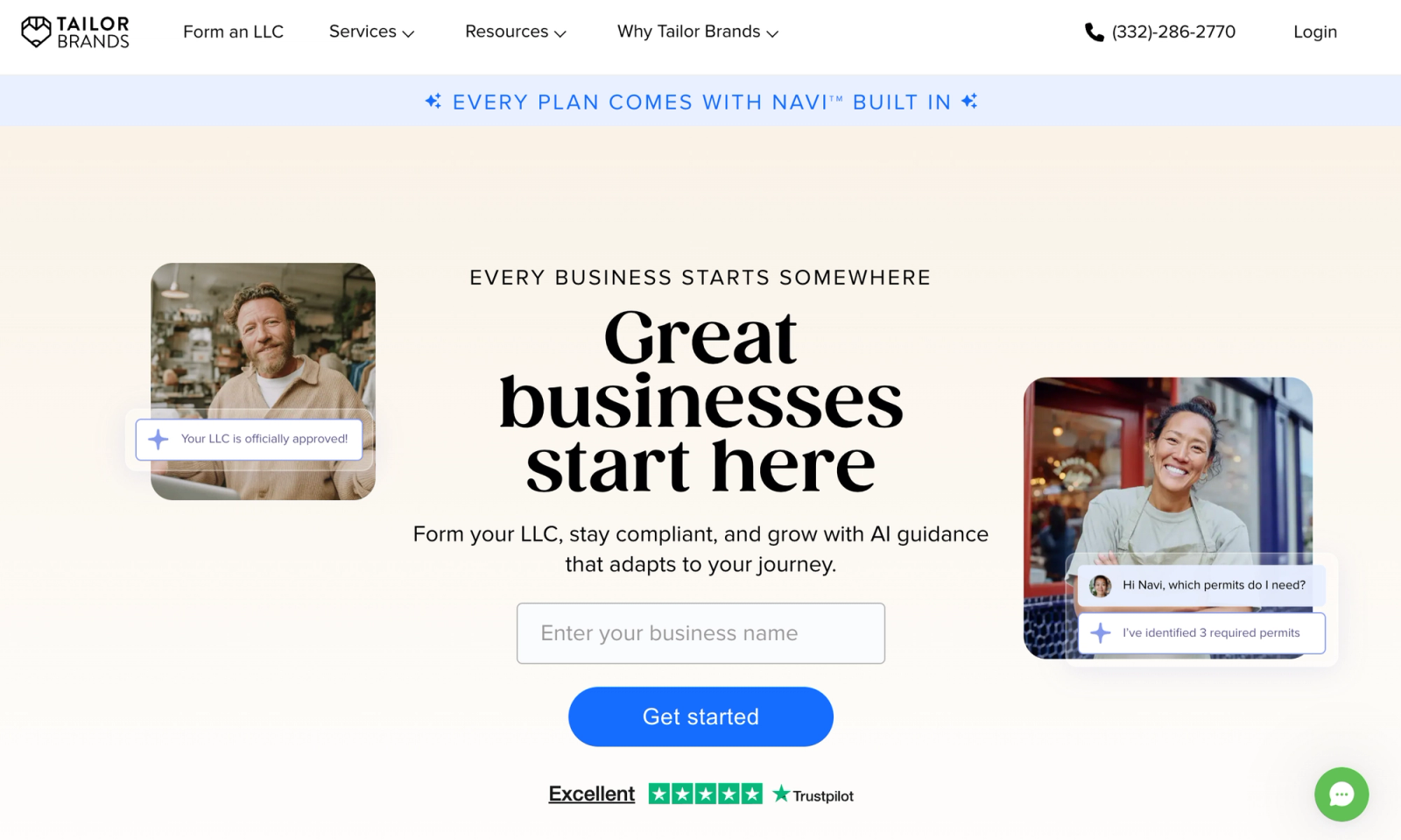 Tailor brands website