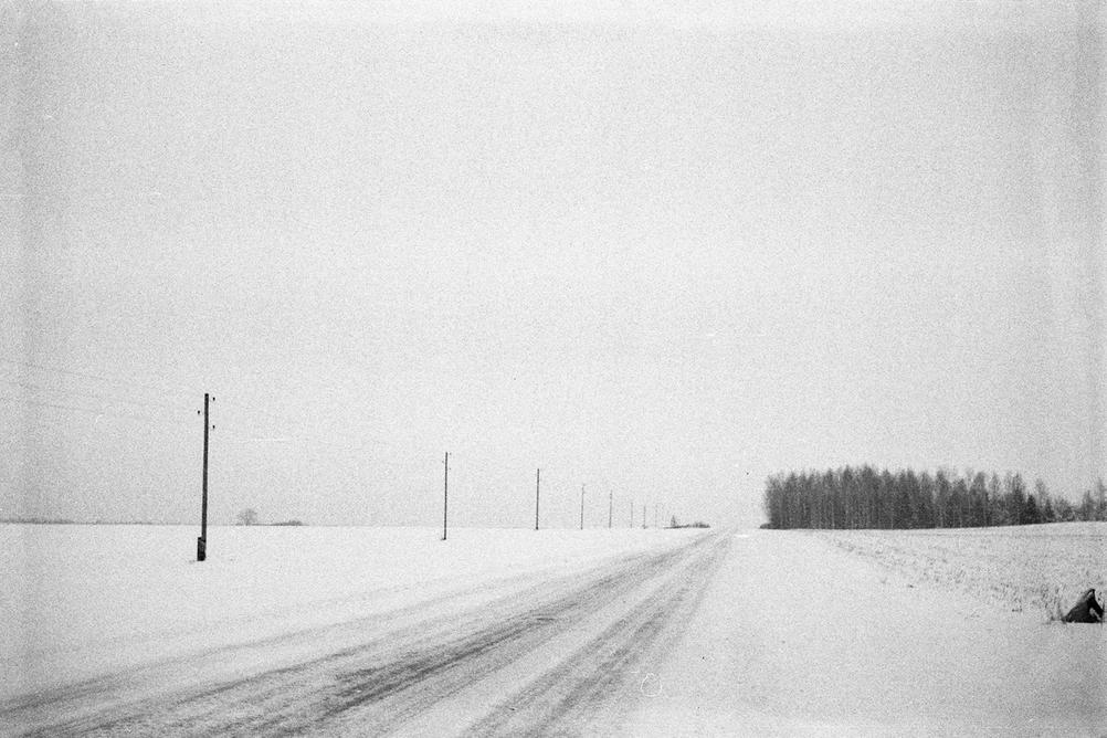 Photo of a snowy road.