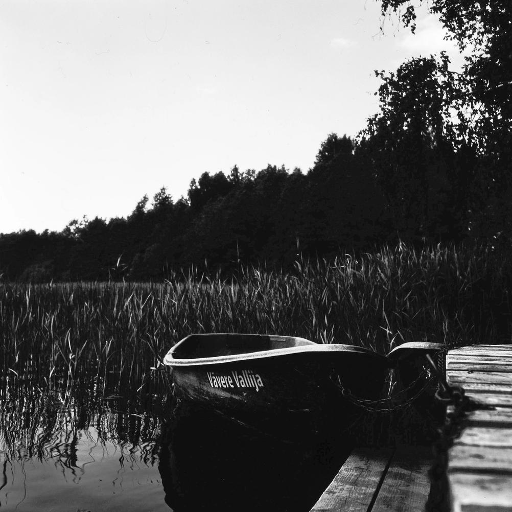 Photo of a boat on a lake.