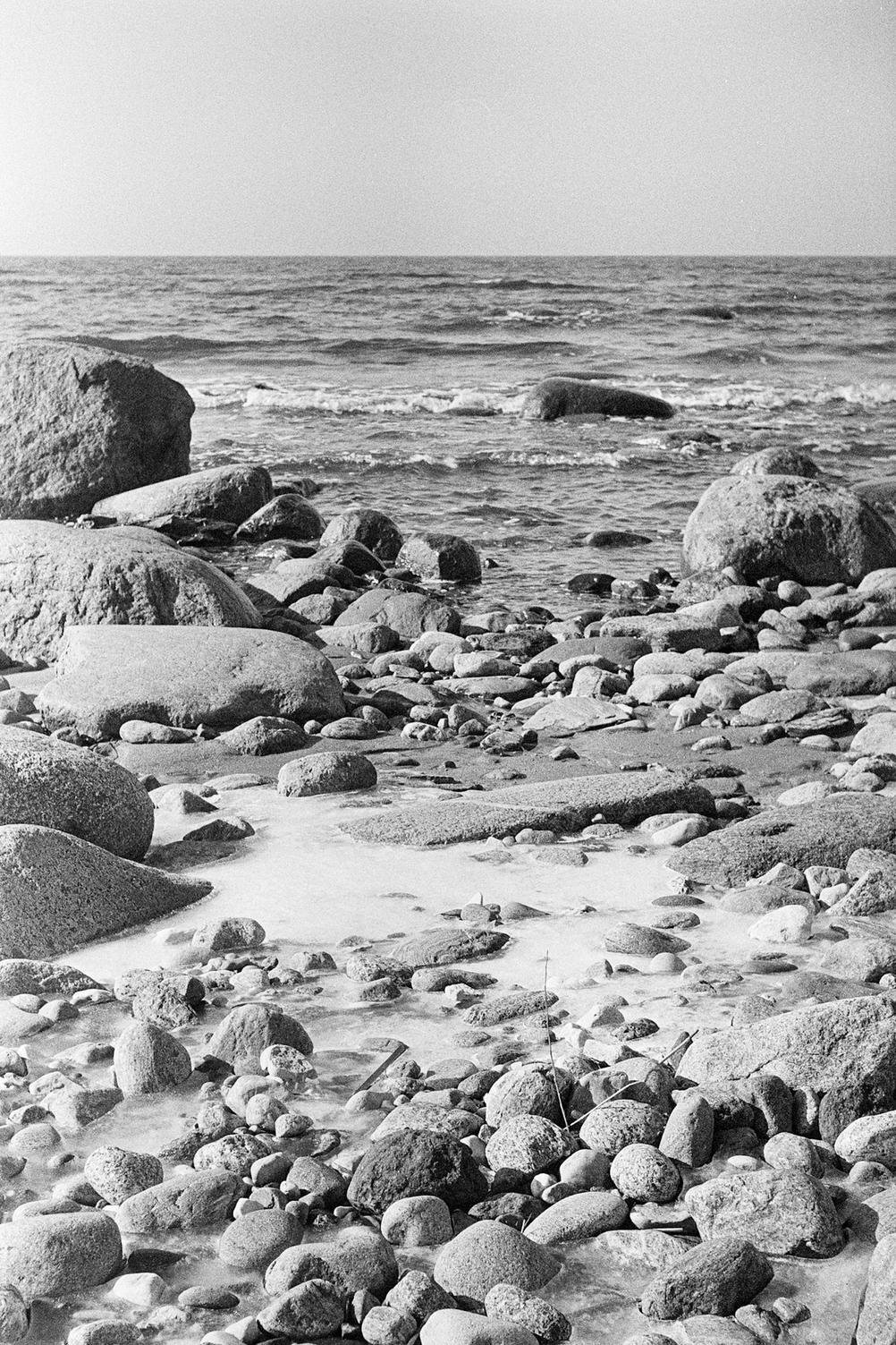 Photo of rocks on the beach.