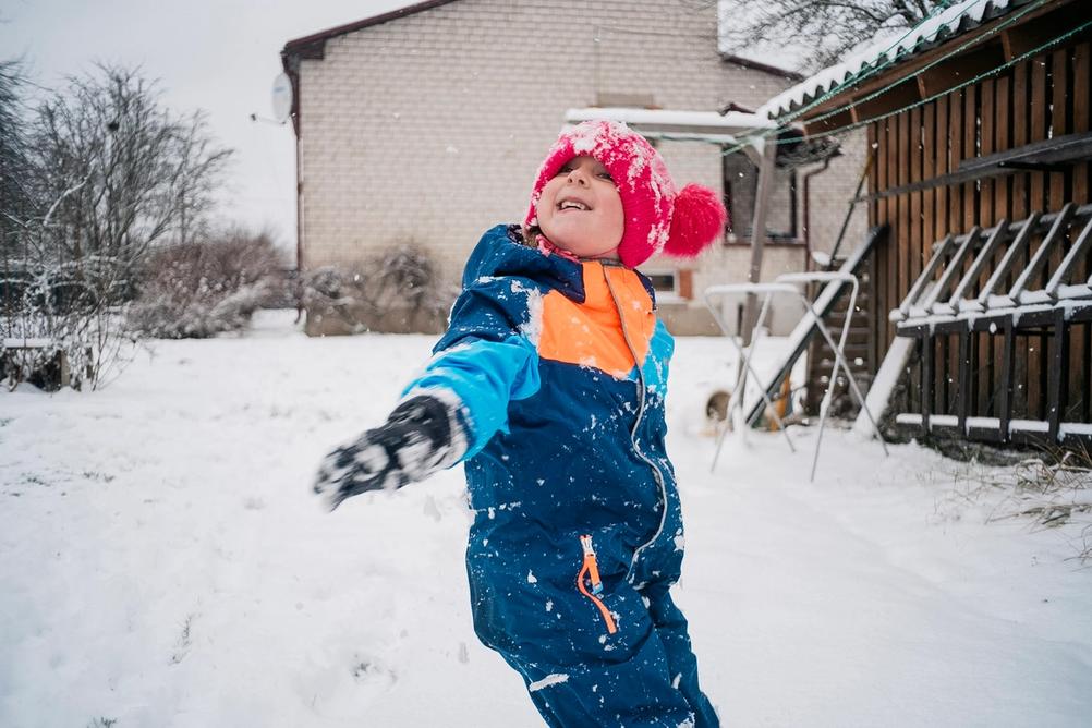 Photo of my daughter spinning around in the snow.
