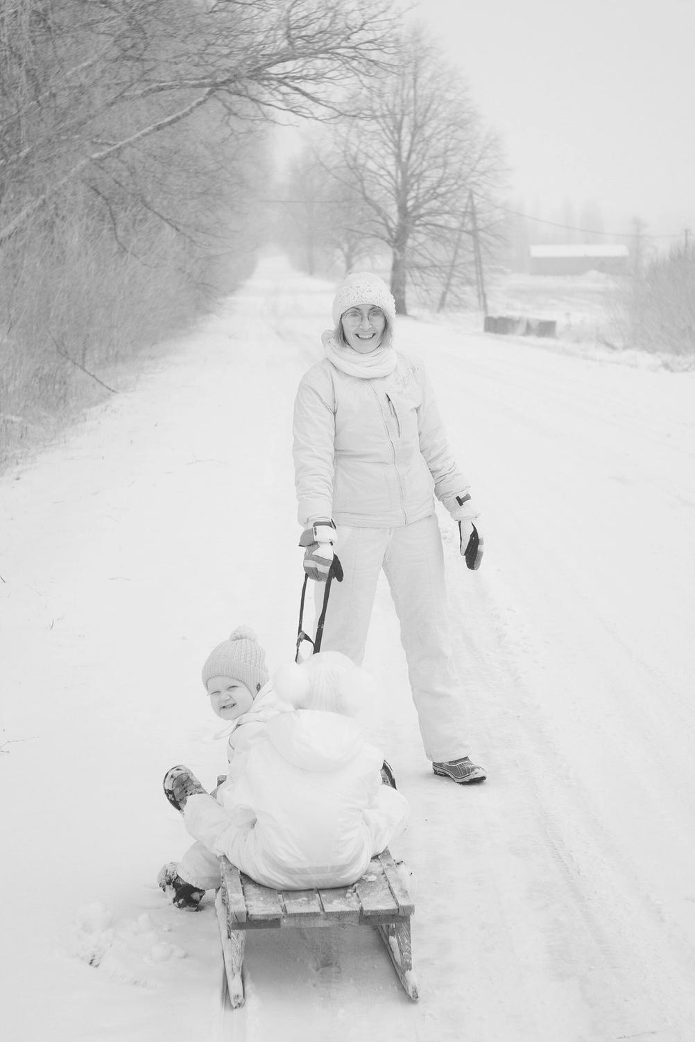 Photo of my family in the snow.