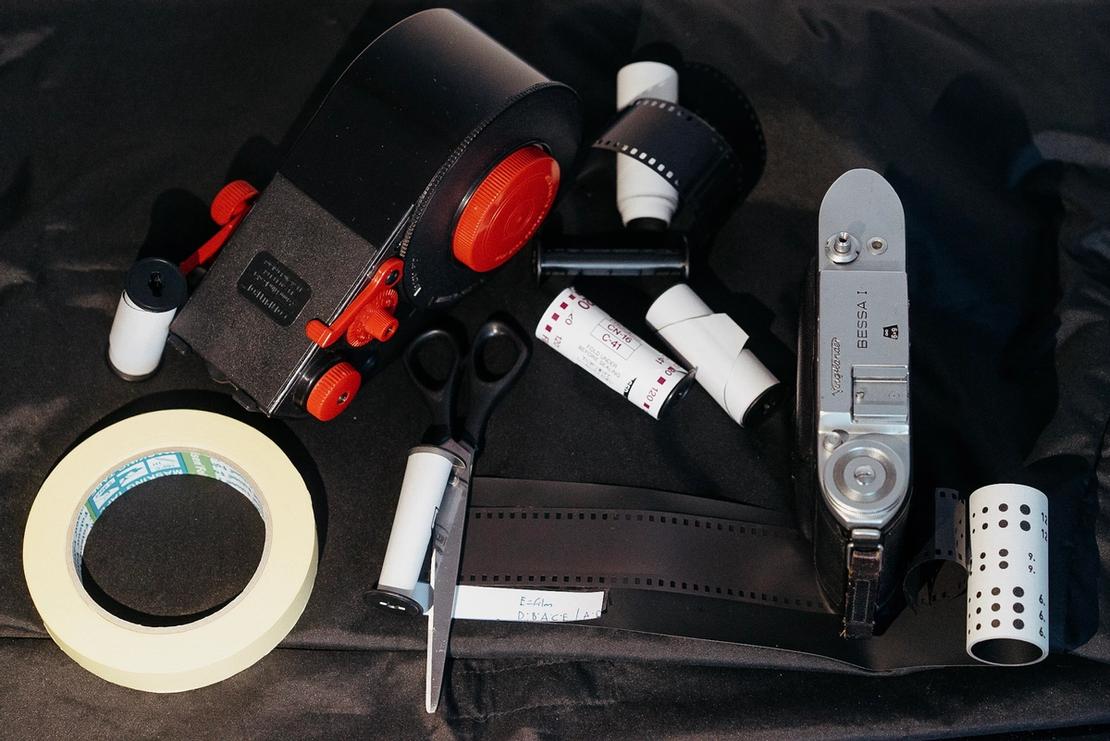 Tools needed to shoot 35mm film on a 120 camera.