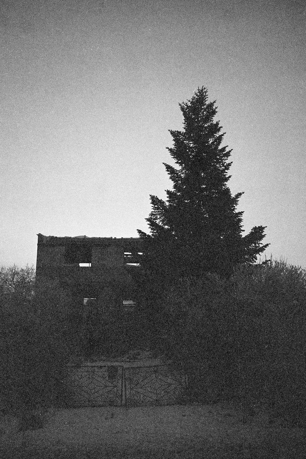 Photo of a dark house.