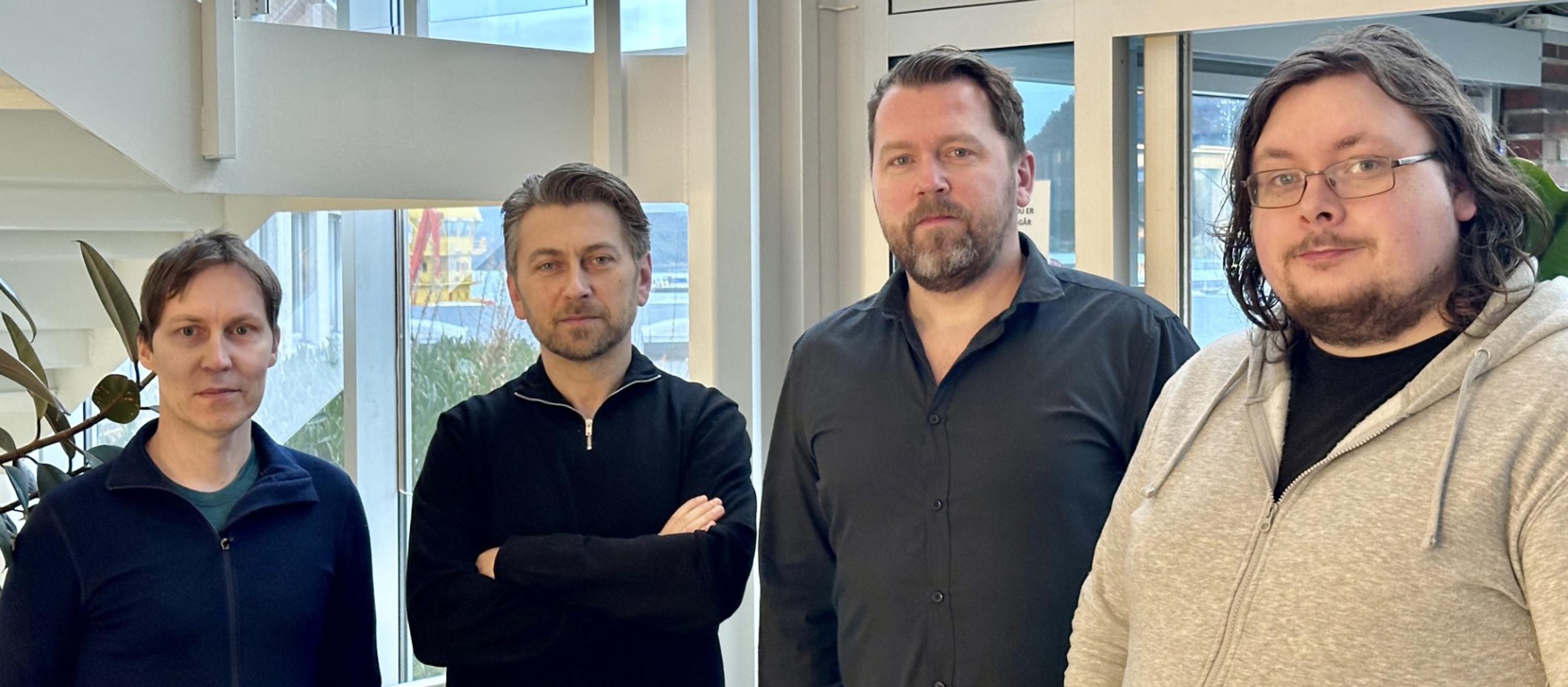 Fra venstre: Ørjan Tornvik, Mattis Brandsøy, Børge Nordal og Marius René Solheim. Foto.