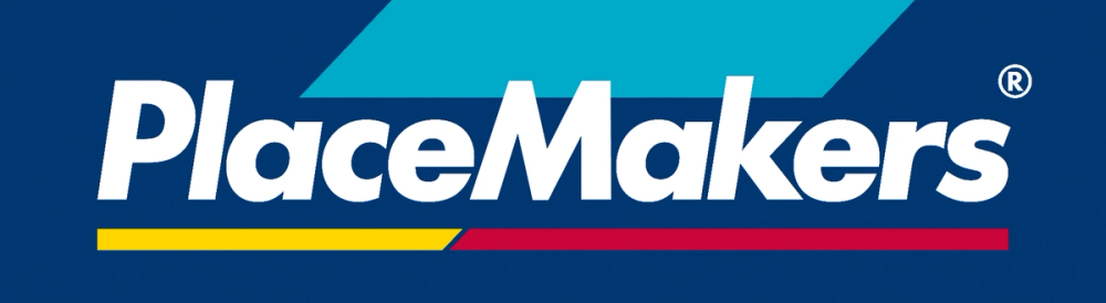 a white and orange logo for mitre 10 on a black background