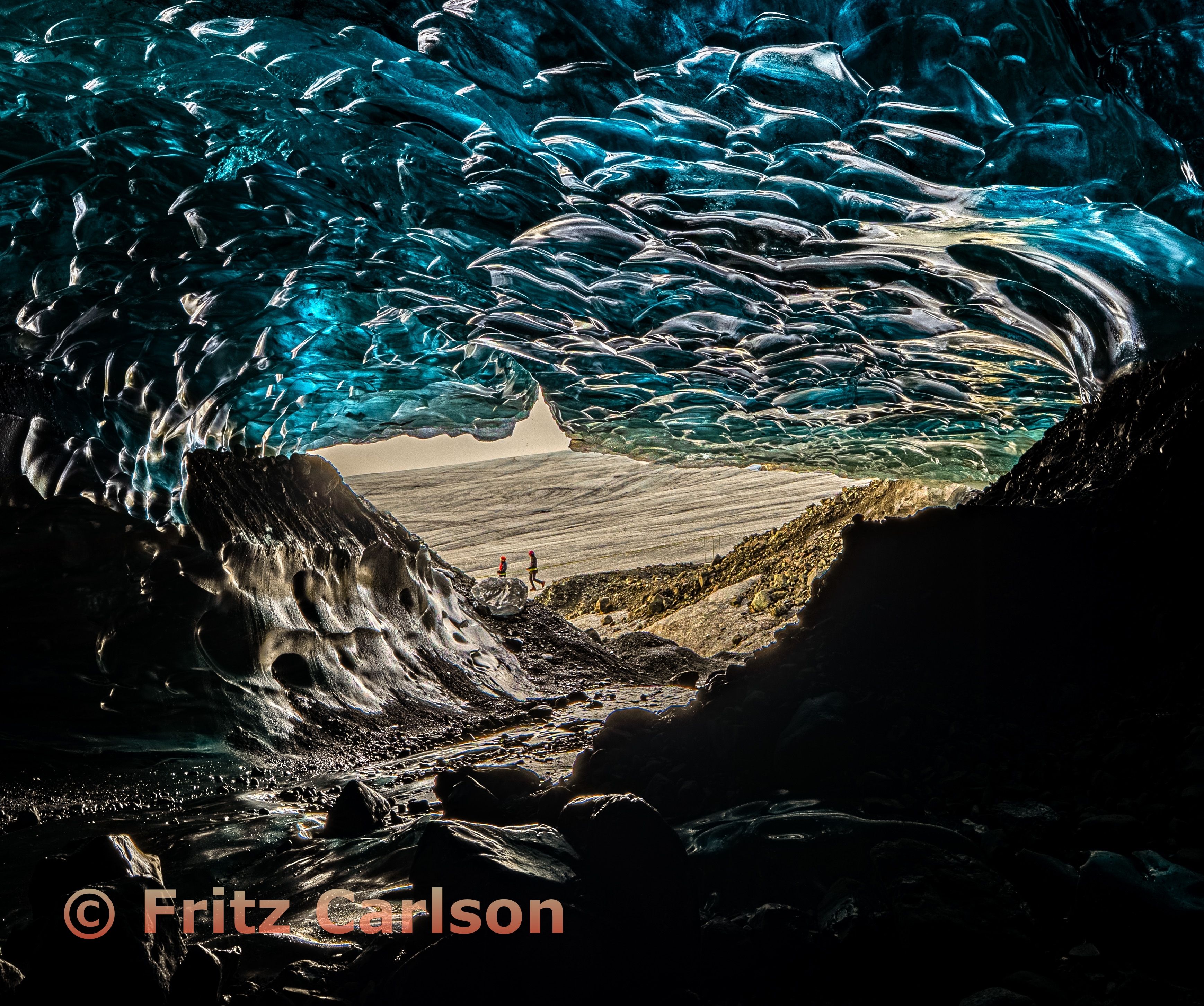Ice Cave along the fringe of the Breidamerkurjokull glacier