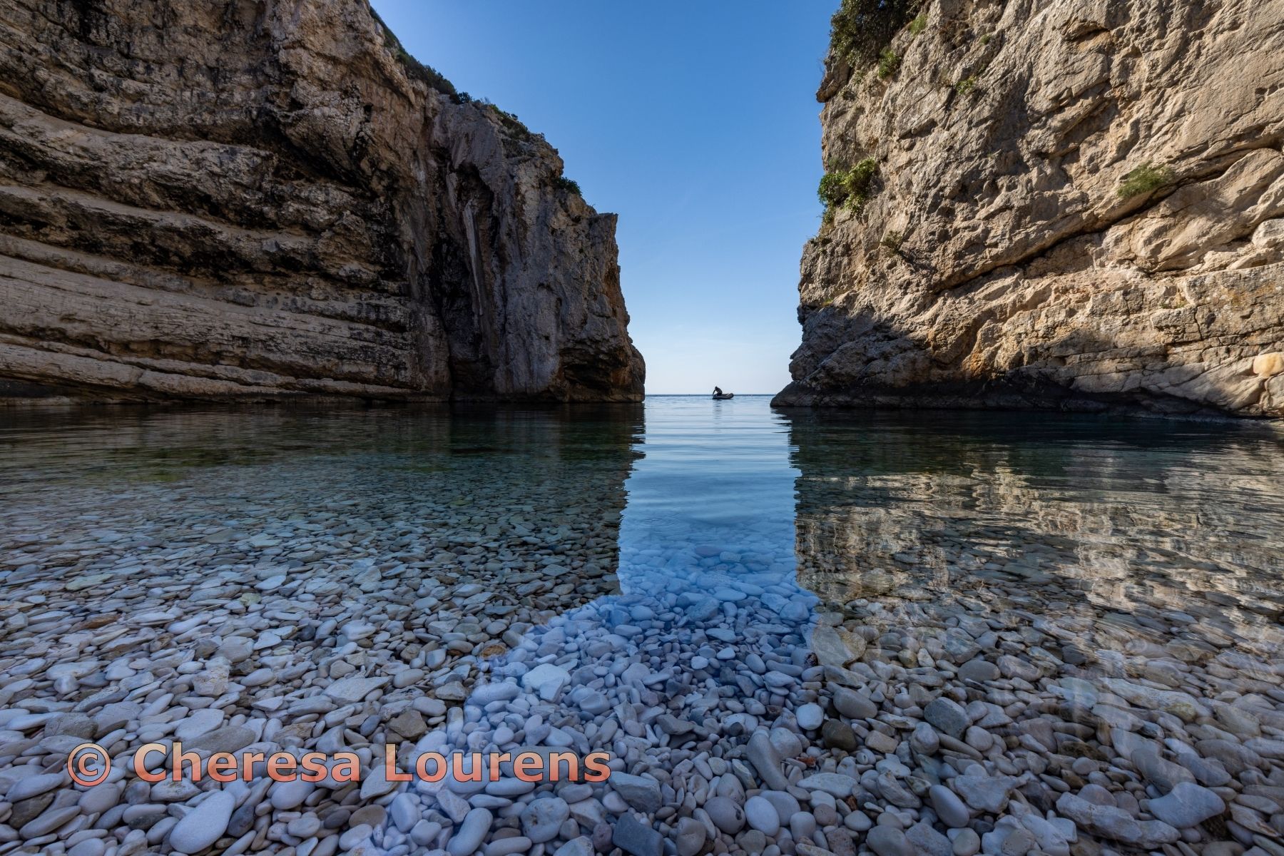 Entering the Stillness of the Cove, Vis Island, Croatia