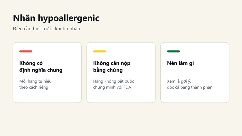 Đồ hoạ 3 điều cần biết về nhãn hypoallergenic