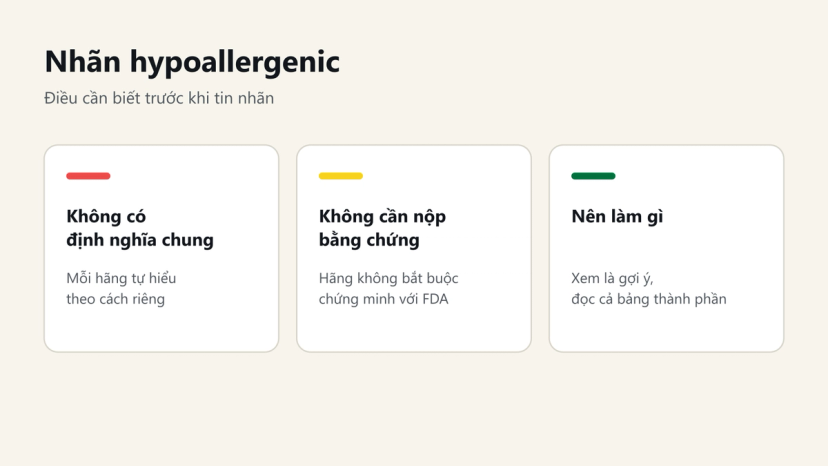 Đồ hoạ 3 điều cần biết về nhãn hypoallergenic