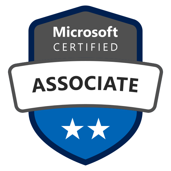Microsoft official certification level badge