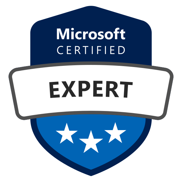 Microsoft official certification level badge