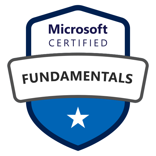 Microsoft official certification level badge