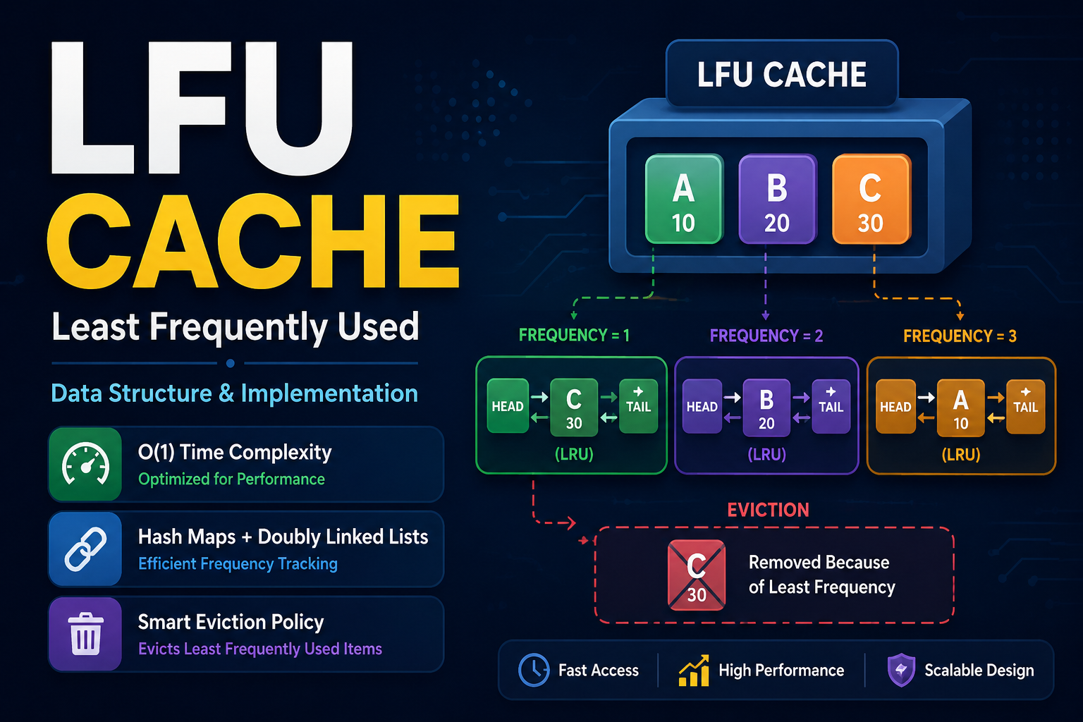 LFU Cache Explained: Brute Force, Better & Optimal Approach with C++ Implementation