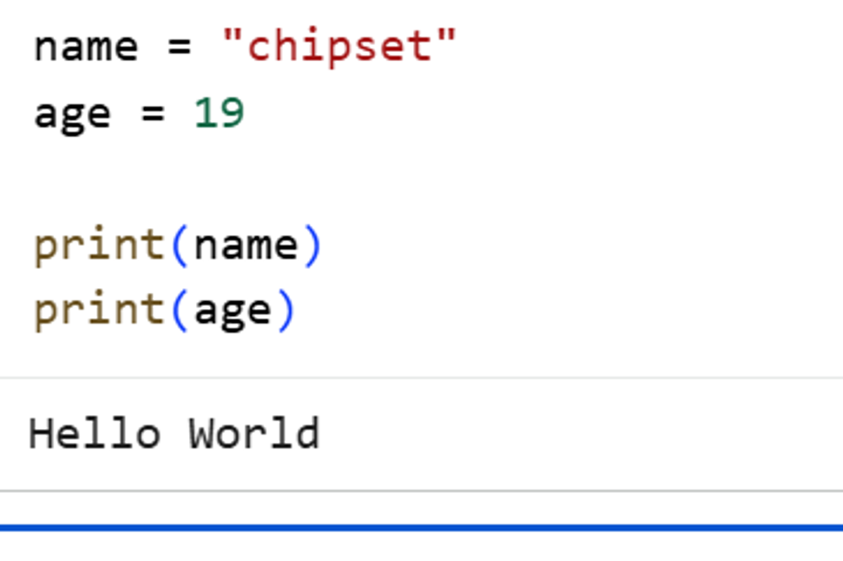 printing variables