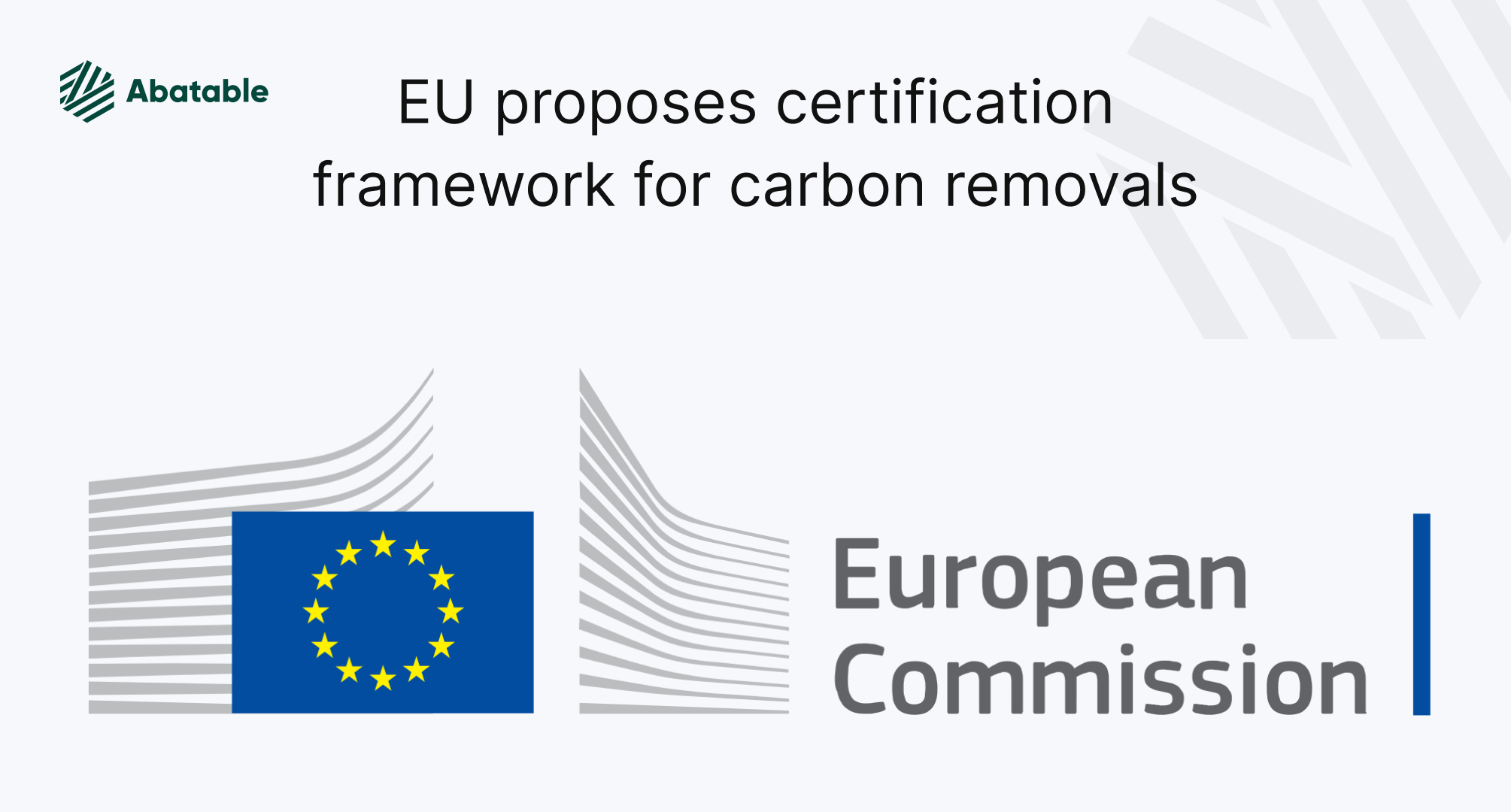 EU proposes certification framework for carbon removals