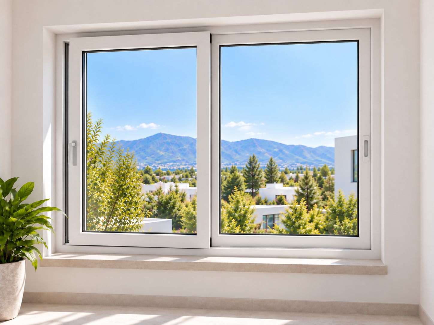 Ventana PVC con apertura Osciloparalela