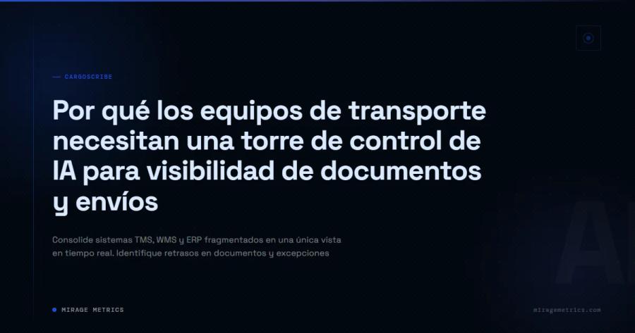 Torre de control IA: visibilidad de transporte