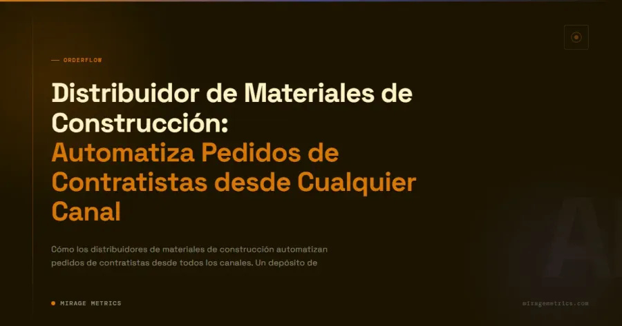 Distribuidor materiales construcción: automatiza pedidos