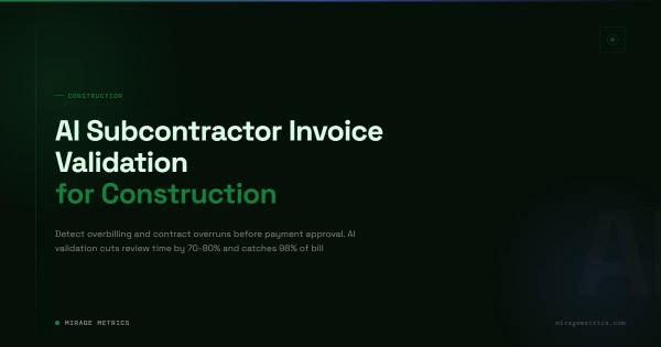 AI Subcontractor Invoice Validation for Construction