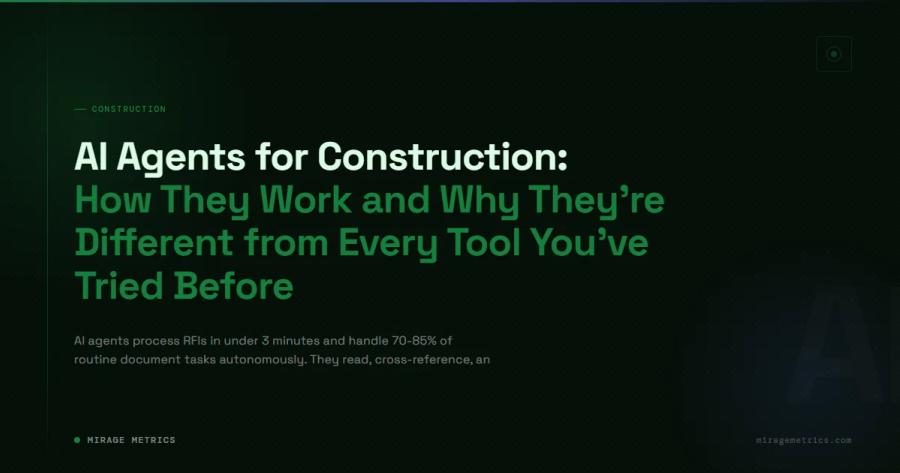 AI Agents for Construction: How They Work and Why They're Different from Every Tool You've Tried Before