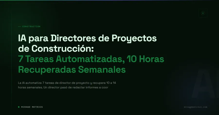 Director de proyecto construcción IA: 7 tareas automatizadas