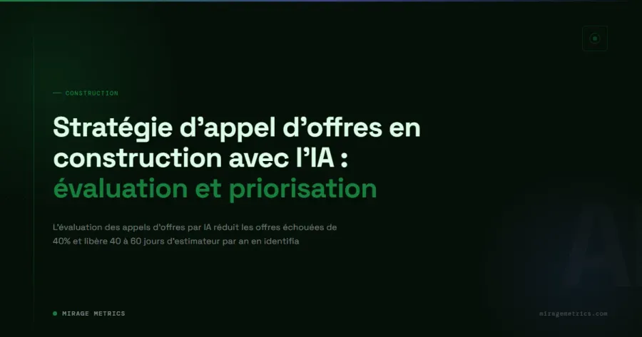 Stratégie d'appel d'offres construction IA: évaluation