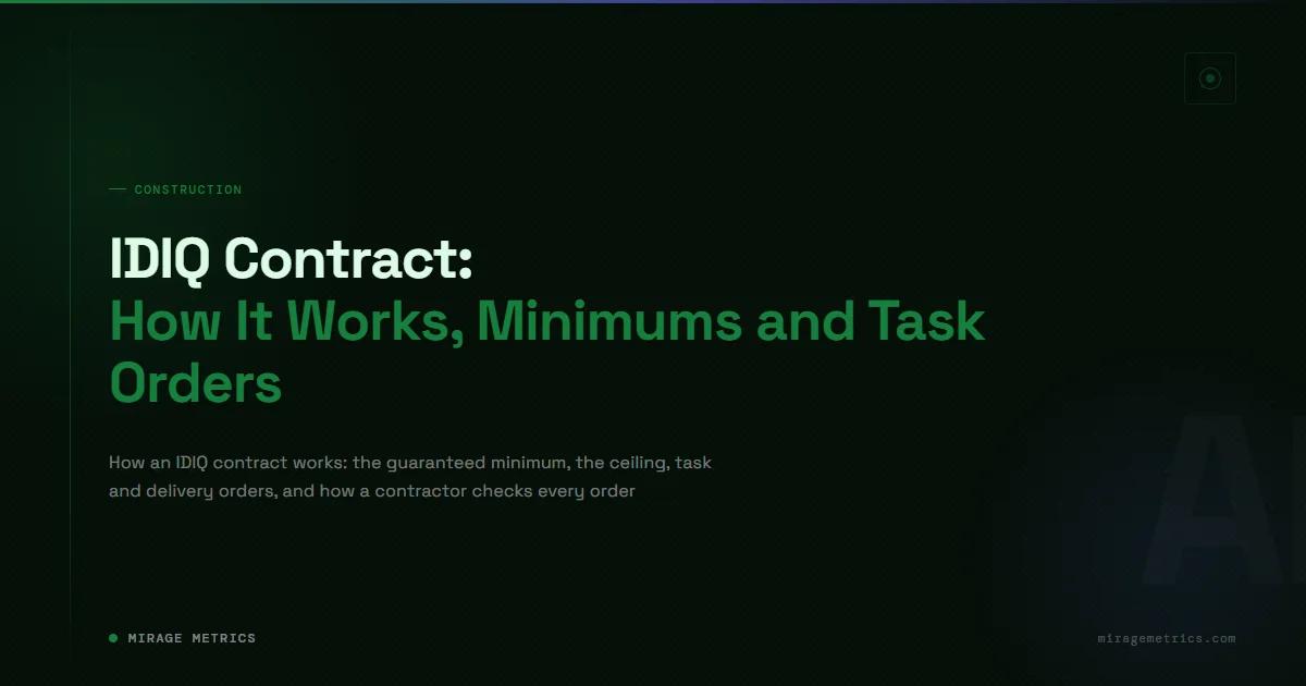 IDIQ Contract: How It Works, Minimums and Task Orders