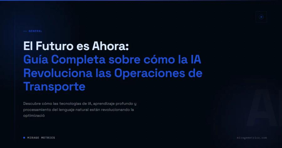 Mantenimiento Predictivo: IA para Transporte