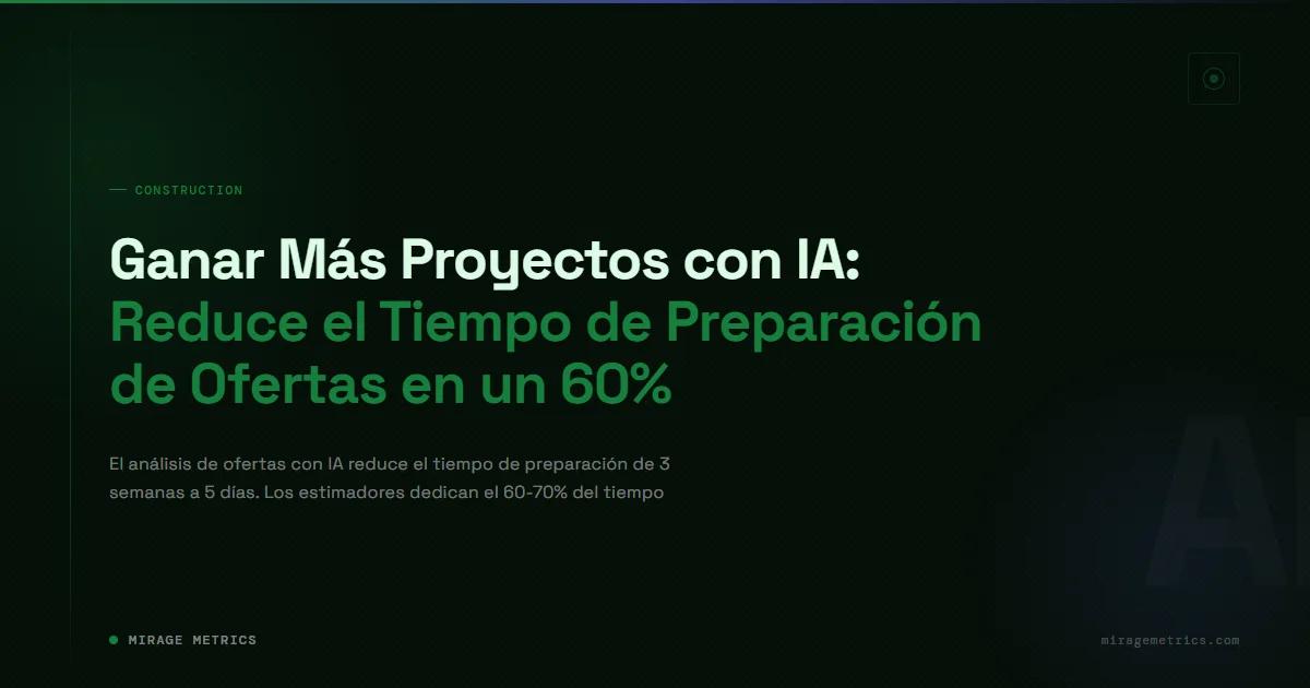 Licitación de construcción con IA: 60% más rápido