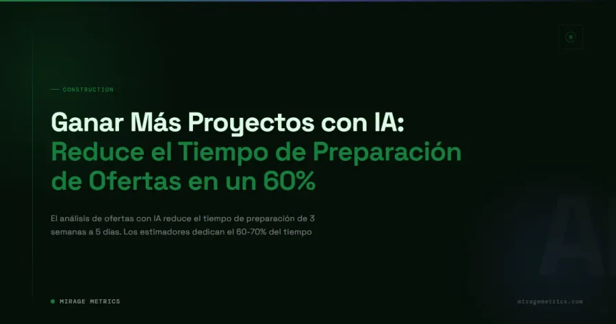 Licitación de construcción con IA: 60% más rápido