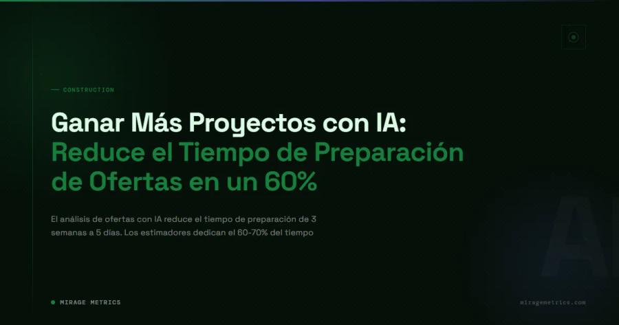 Licitación de construcción con IA: 60% más rápido