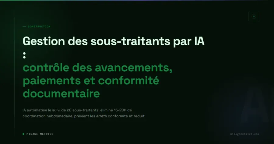Gestion sous-traitants IA: conformité et avantages