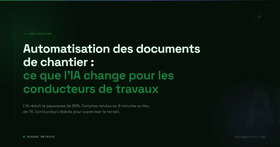 Automatisation docs de chantier : ce que l'IA change