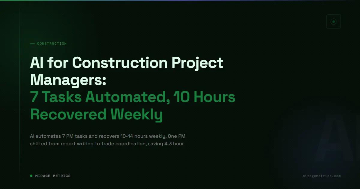 AI construction project manager: save 10 hours weekly