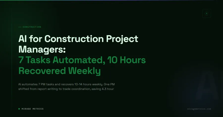 AI construction project manager: save 10 hours weekly