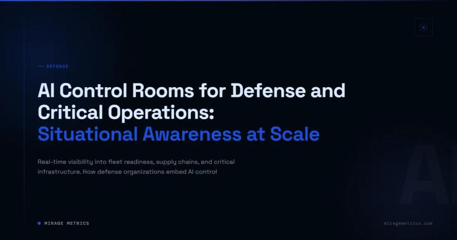 AI Control Rooms for Defense and Critical Operations: Situational Awareness at Scale