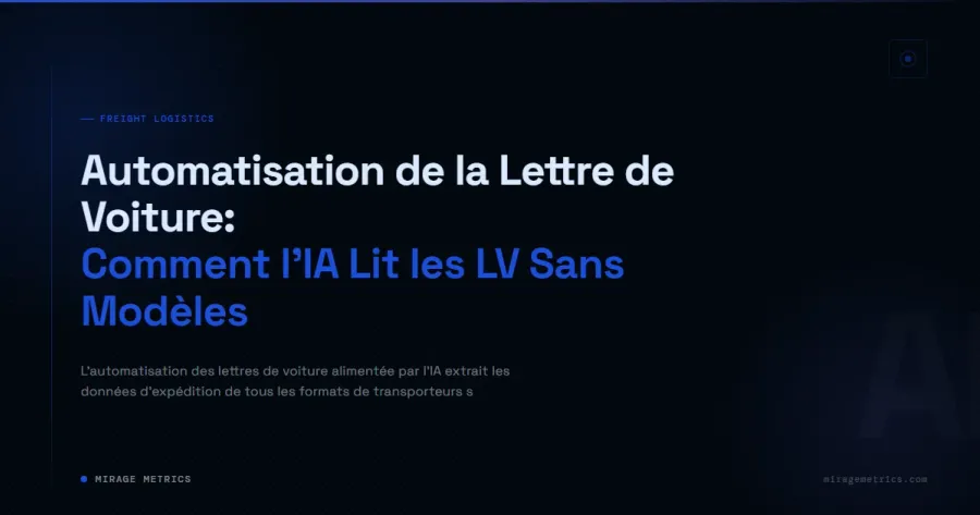 Automatisation lettre de voiture: IA lit LV sans modèles