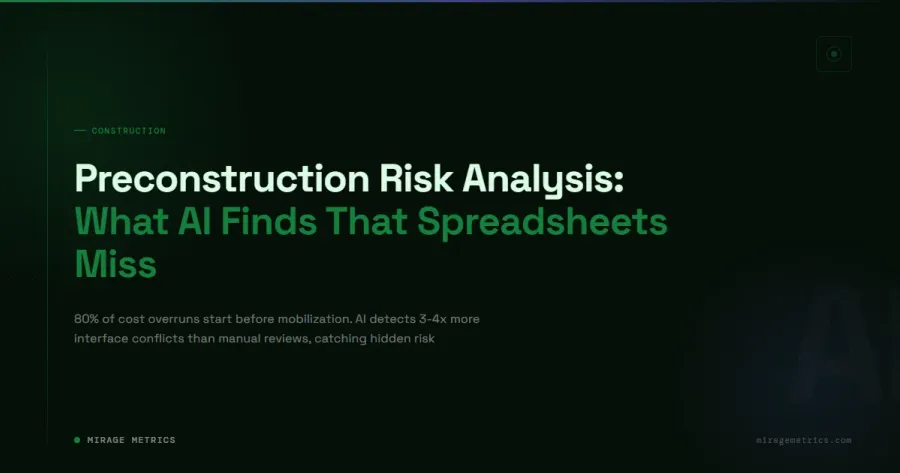 Preconstruction Risk Analysis AI: Catch Cost Overruns Early