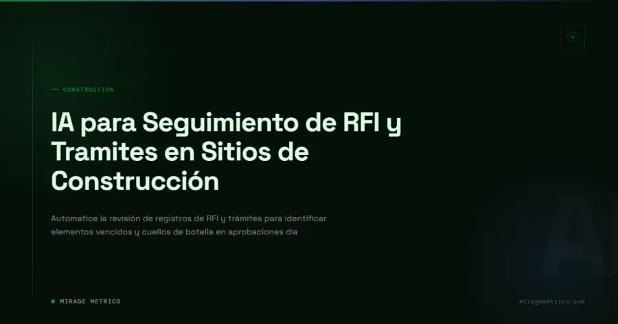 Seguimiento de RFI y trámites con IA para construcción