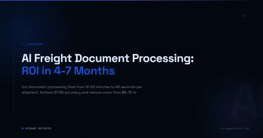 Freight Document Automation: 97.3% Accuracy, 45 Seconds