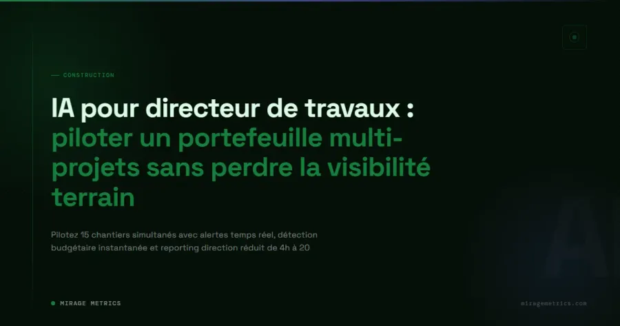 IA directeur travaux: piloter plusieurs projets