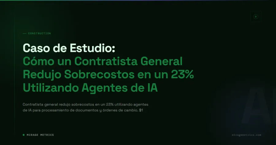 Caso de estudio de IA en construcción: reducción de costos