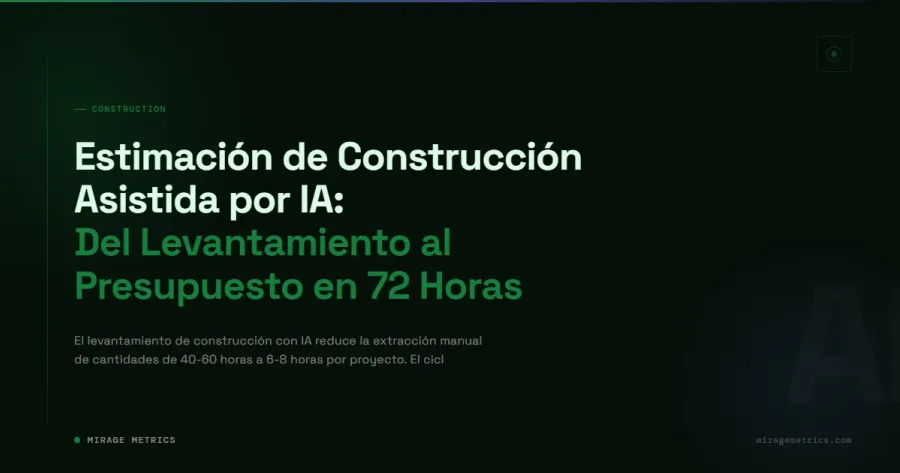 Levantamiento de construcción con IA: estimación en 72h