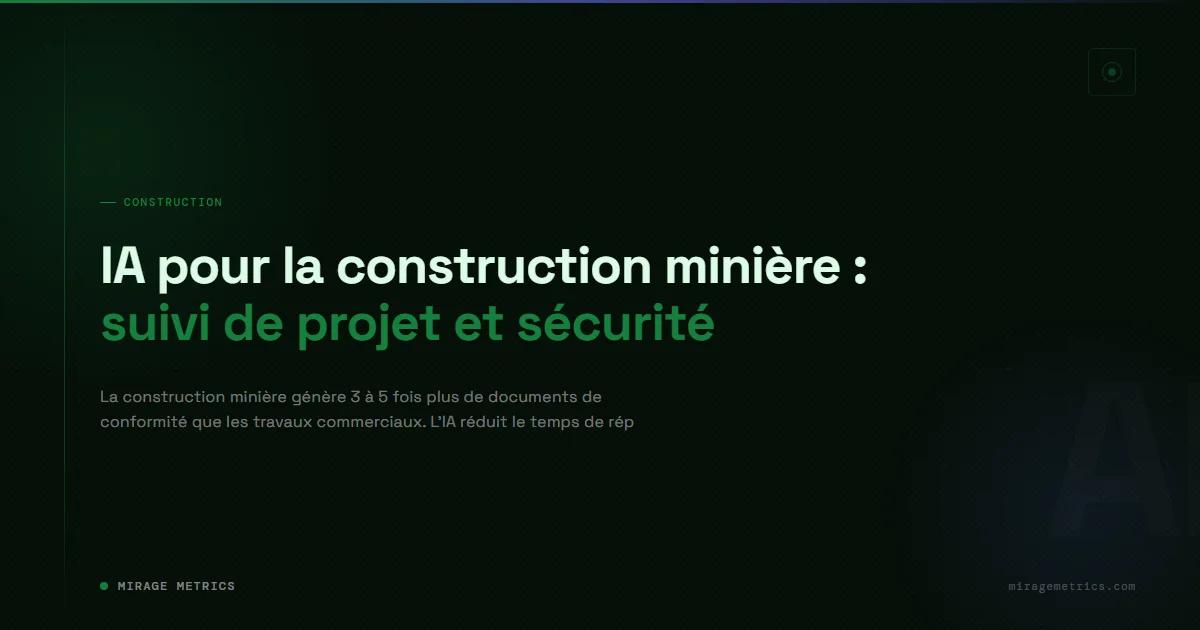 IA construction minière: suivi et sécurité