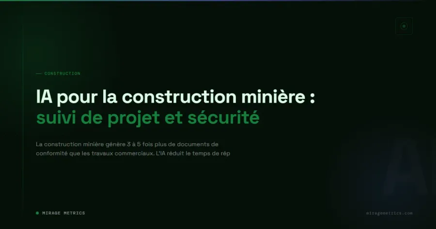 IA construction minière: suivi et sécurité