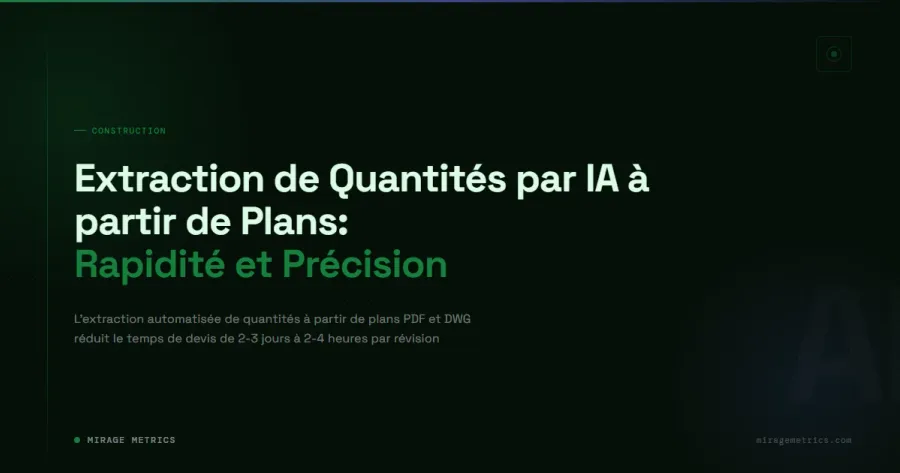 Automatisation devis quantités par IA plans