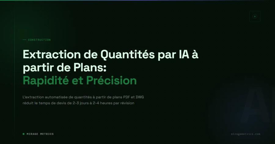 Extraction de Quantités par IA à partir de Plans: Rapidité et Précision
