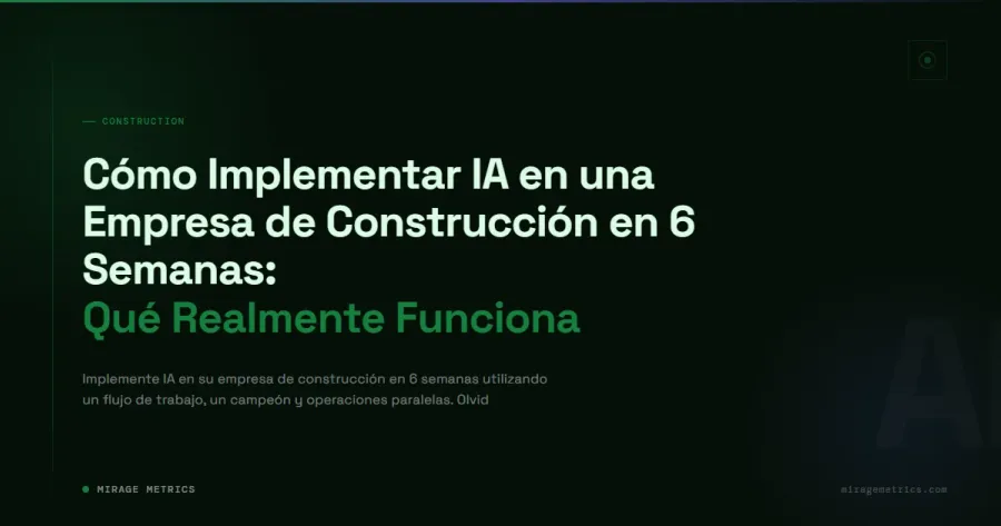 Implementar IA en empresa de construcción