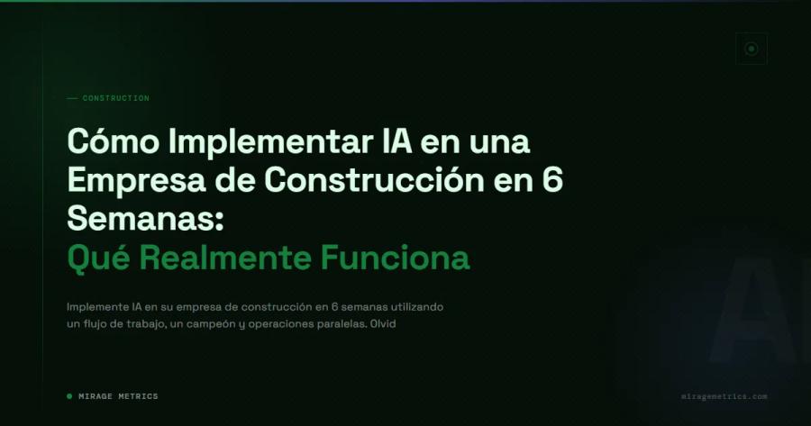 Implementar IA en empresa de construcción